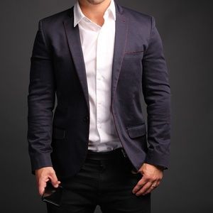 Top Man Men Blazer Dark Navy size US 36